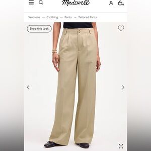 NWT Madewell Harlow Wide Leg Pants!